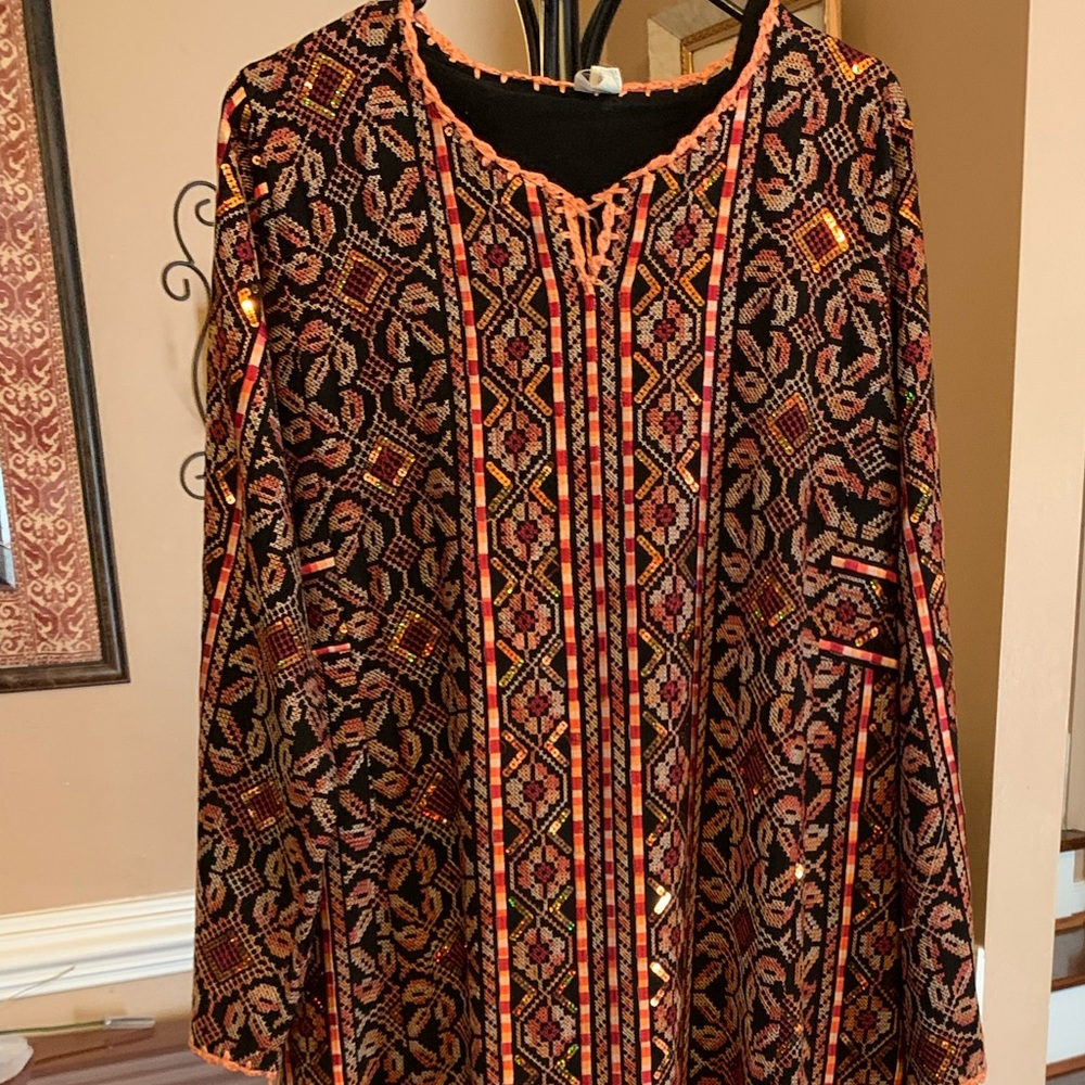 Palestinian embroidered abaya/thob